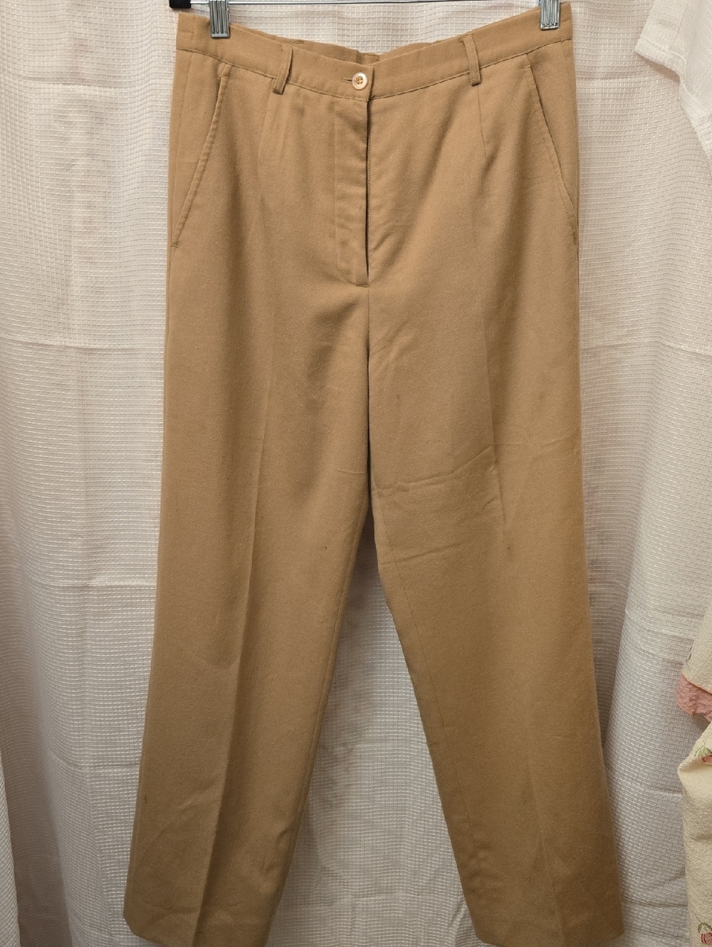 Appleseed’s Camel Wool Straight Leg Trousers Size 6